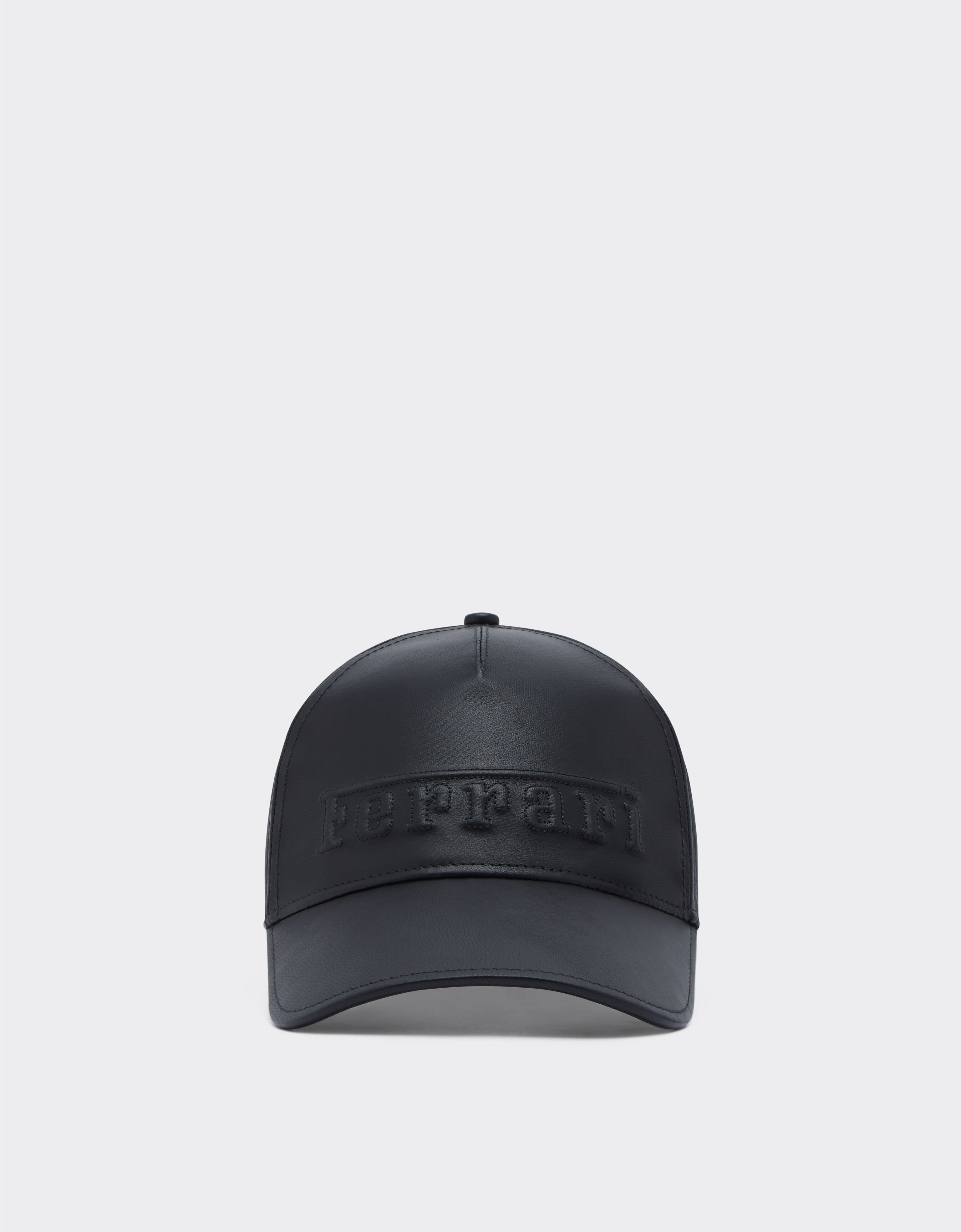 Ferrari Baseballkappe aus Nappaleder mit Ferrari-Logo Optisch Weiß 21748f
