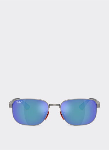 Ferrari Ray-Ban for Scuderia Ferrari RB8329M in gunmetal metal with polarized blue mirrored grey lenses Gunmetal LA0JTf