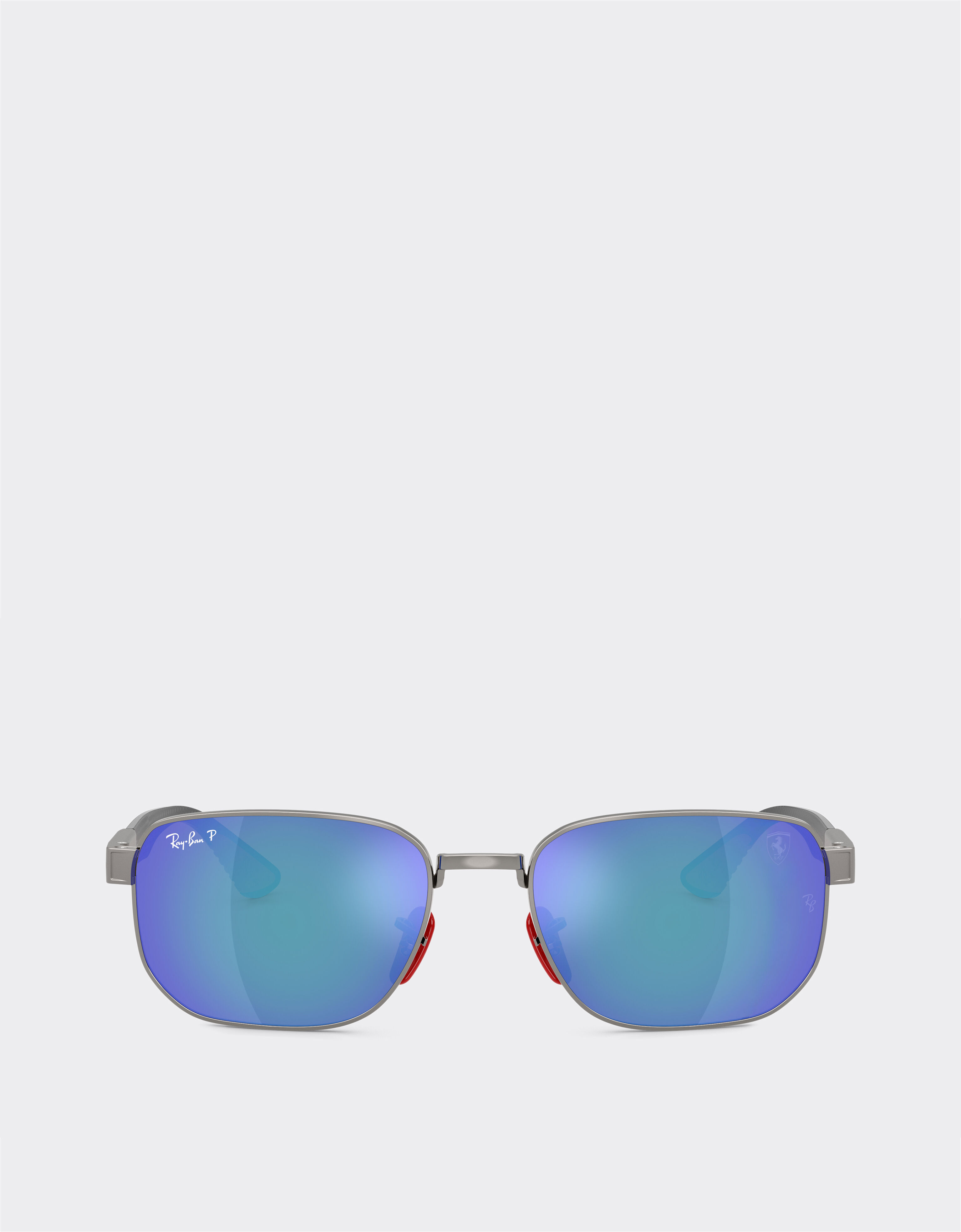 Ferrari Ray-Ban for Scuderia Ferrari RB8329M in gunmetal metal with polarized blue mirrored grey lenses Gunmetal LA0JTf