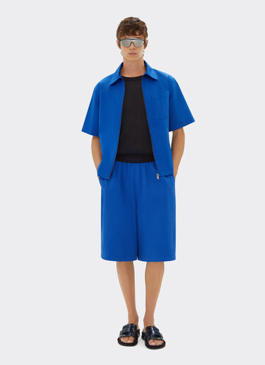 Ferrari Short trousers in cotton gabardine Klein Blue 21895f