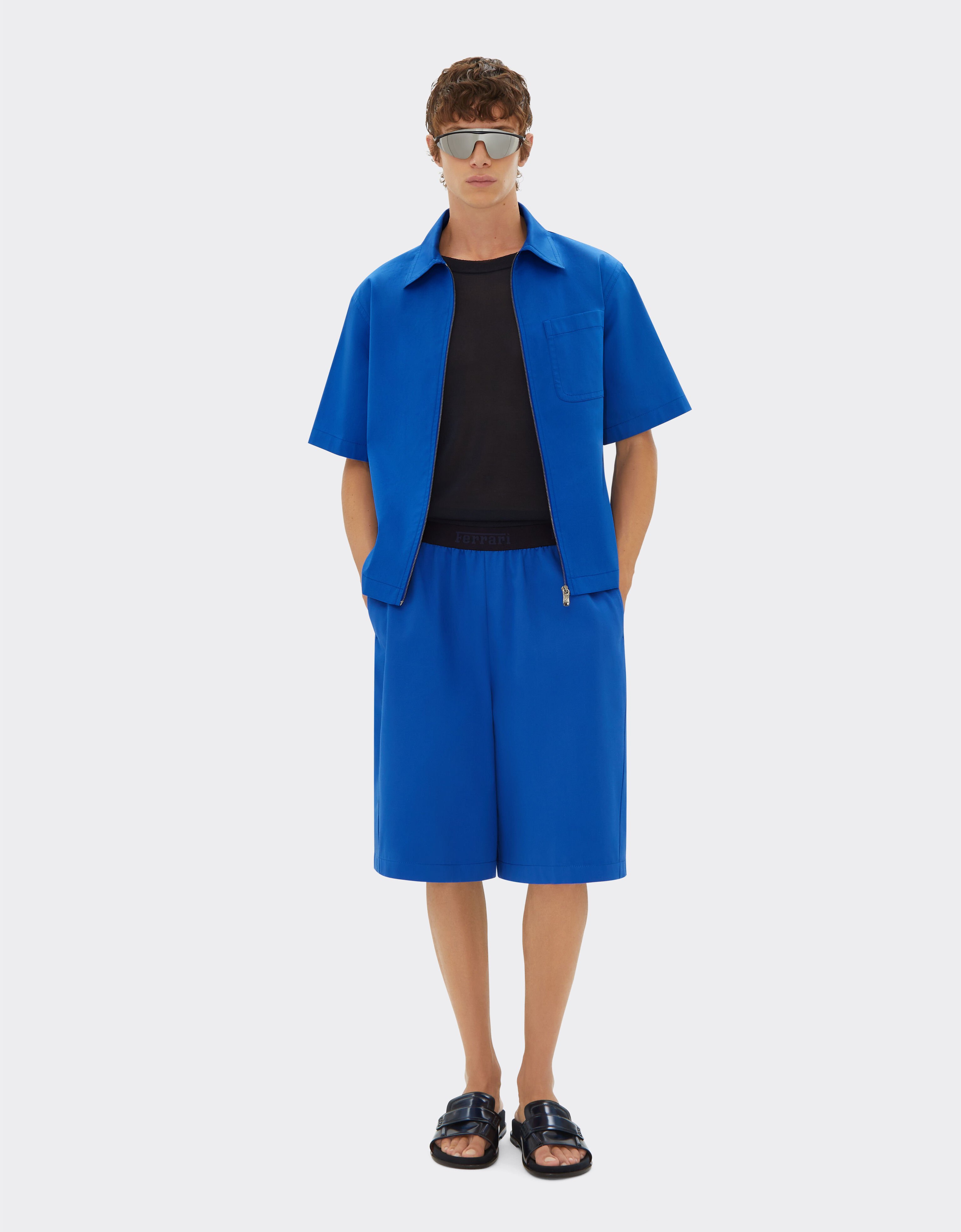 Ferrari Short trousers in cotton gabardine Klein Blue 21895f
