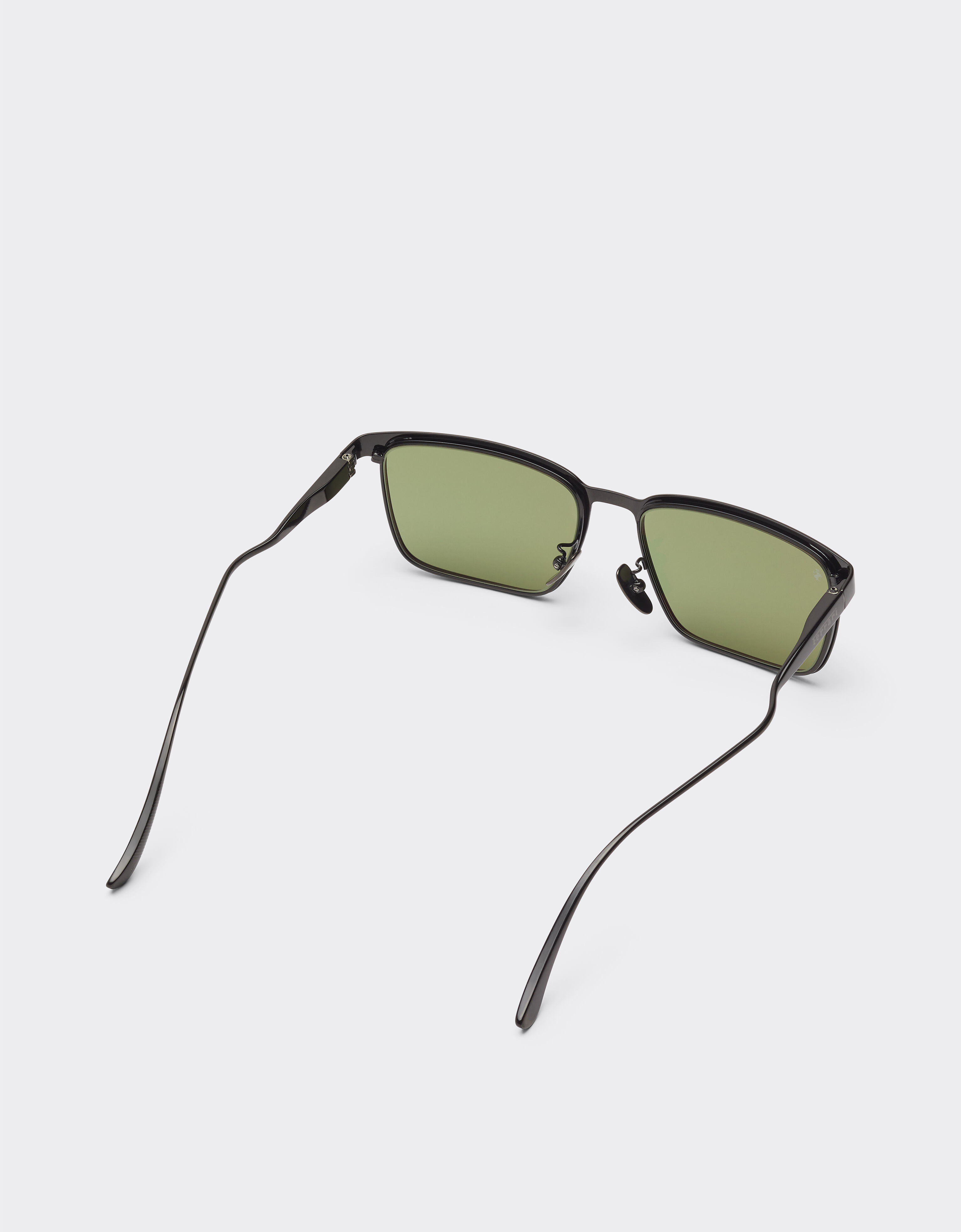 Ferrari Ferrari sunglasses in graymetal with green crystal lenses Grigio Scuro LA0LHf