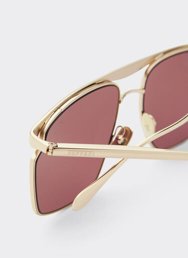 Ferrari Ferrari sunglasses in gold-tone metal with exclusive Contrast Pro™ lenses Gold F1537f