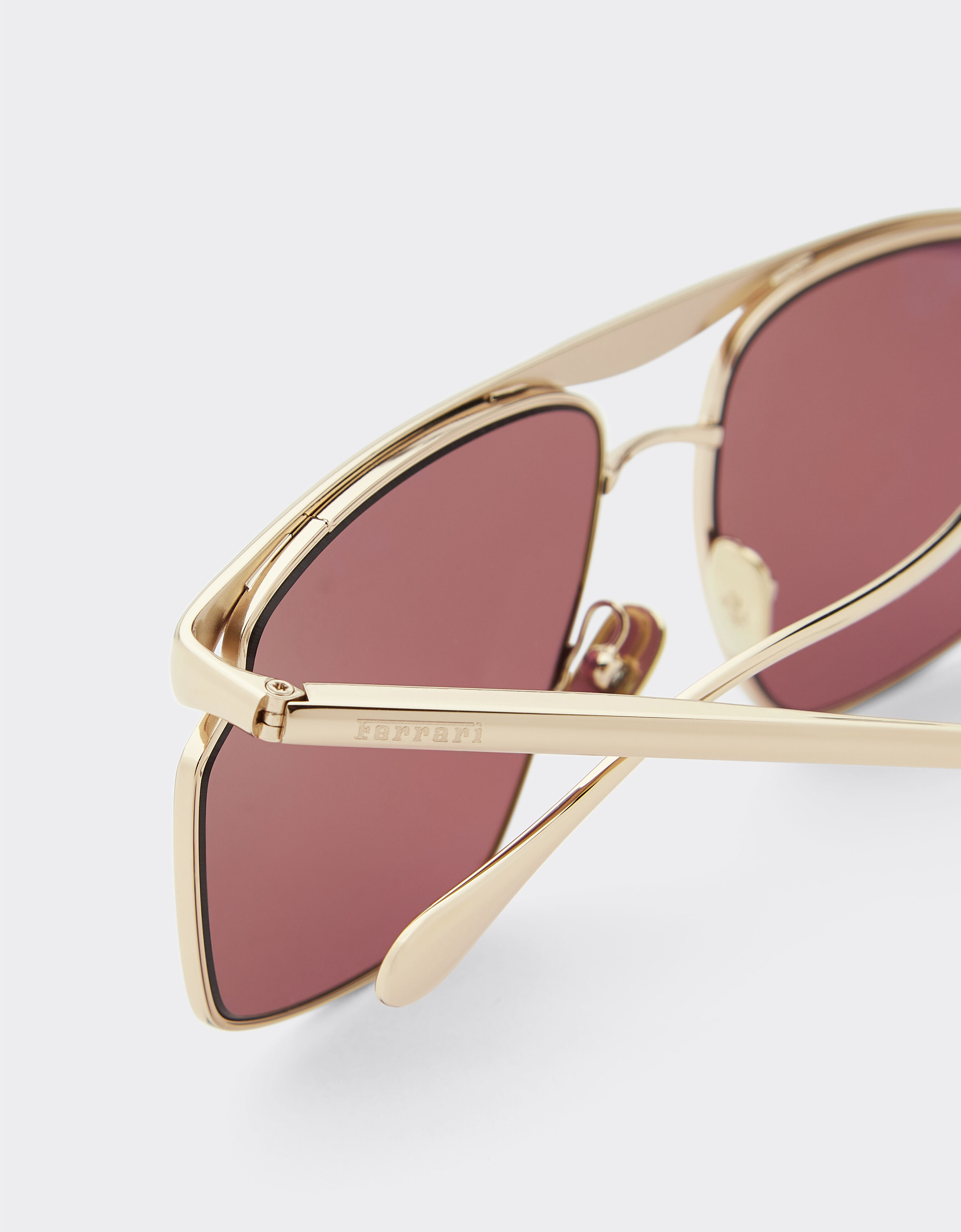 Ferrari Ferrari sunglasses in gold-tone metal with exclusive Contrast Pro™ lenses Gold F1537f