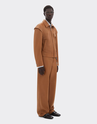 Ferrari Deer-effect nappa leather cargo pants Cognac 49910f