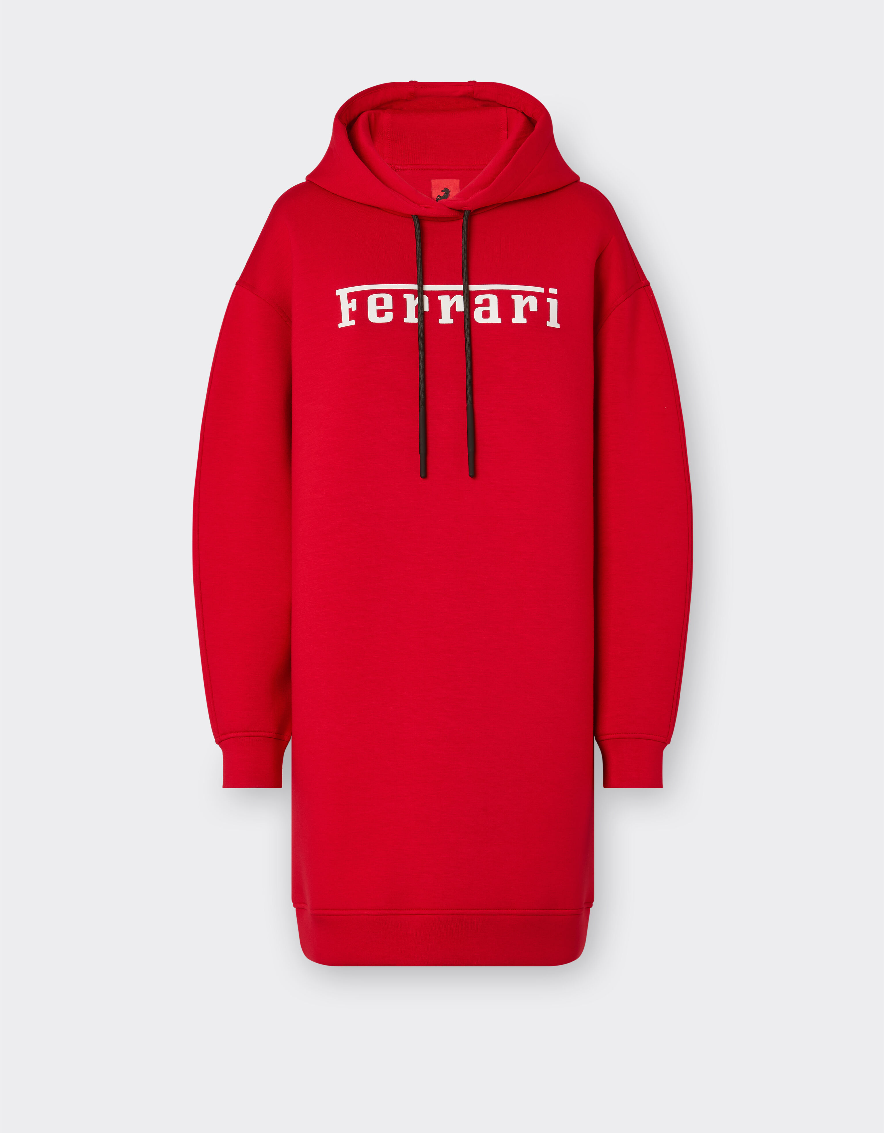 ${brand} Sweatshirt-Kleid aus Baumwolle mit Ferrari-Logo ${colorDescription} ${masterID}