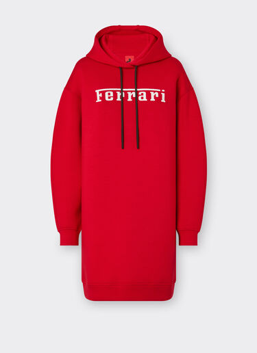 Ferrari Cotton sweatshirt dress with Ferrari logo Racing red 48734f