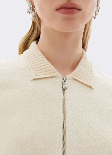 Polo de felpa bouclé con mezcla de algodón Ferrari Polo de felpa bouclé con mezcla de algodón Avorio CJWPO0007JCO0054f