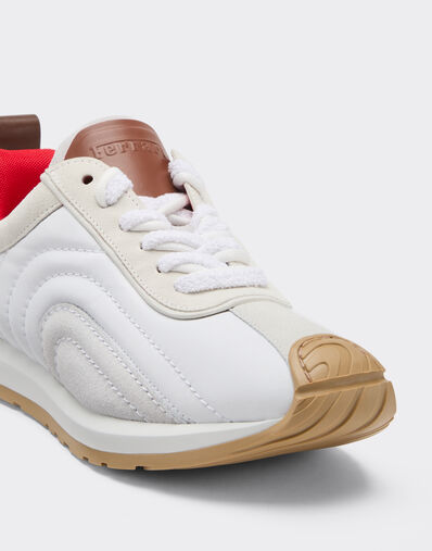 Ferrari Leather and suede sneakers Optical White 50379f