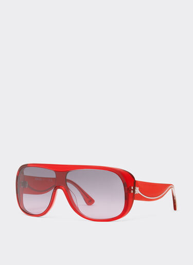 Ferrari Ferrari sunglasses in transparent red acetate with pink to red gradient lenses Red F1271f