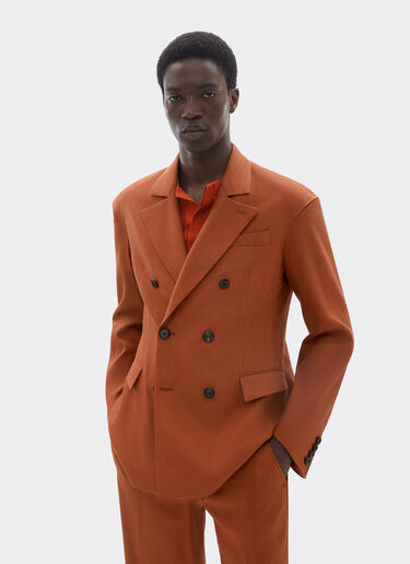 Ferrari Blazer in linen and viscose gabardine Tabacco 22088f