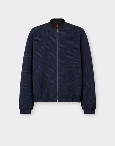Ferrari Bomber in jersey 3D effect Navy 21945f