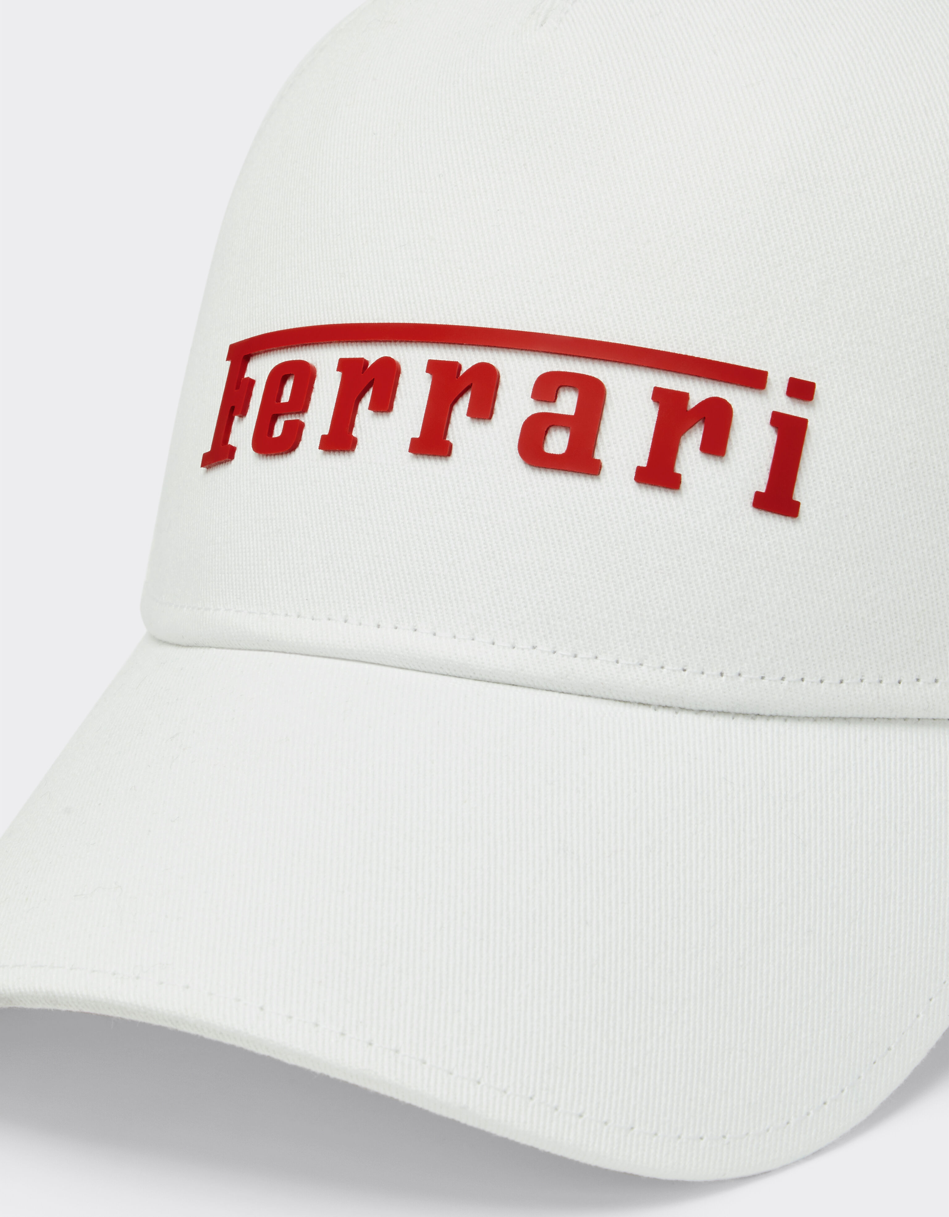 Ferrari ベースボールキャップ ラバーロゴ オプティカルホワイト 20403f
