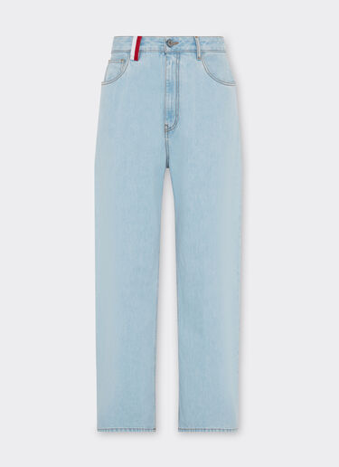 Ferrari Ferrari x Charles Leclerc stone-washed denim trousers Light Denim 22264f