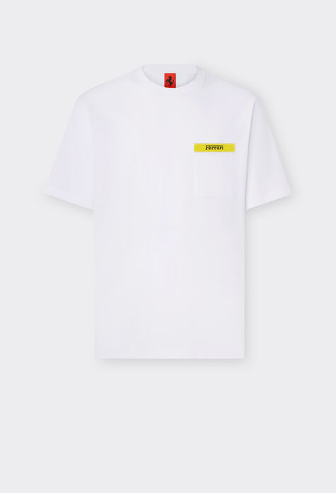 Ferrari T-shirt en coton avec élément contrastant Gris foncé 21242f