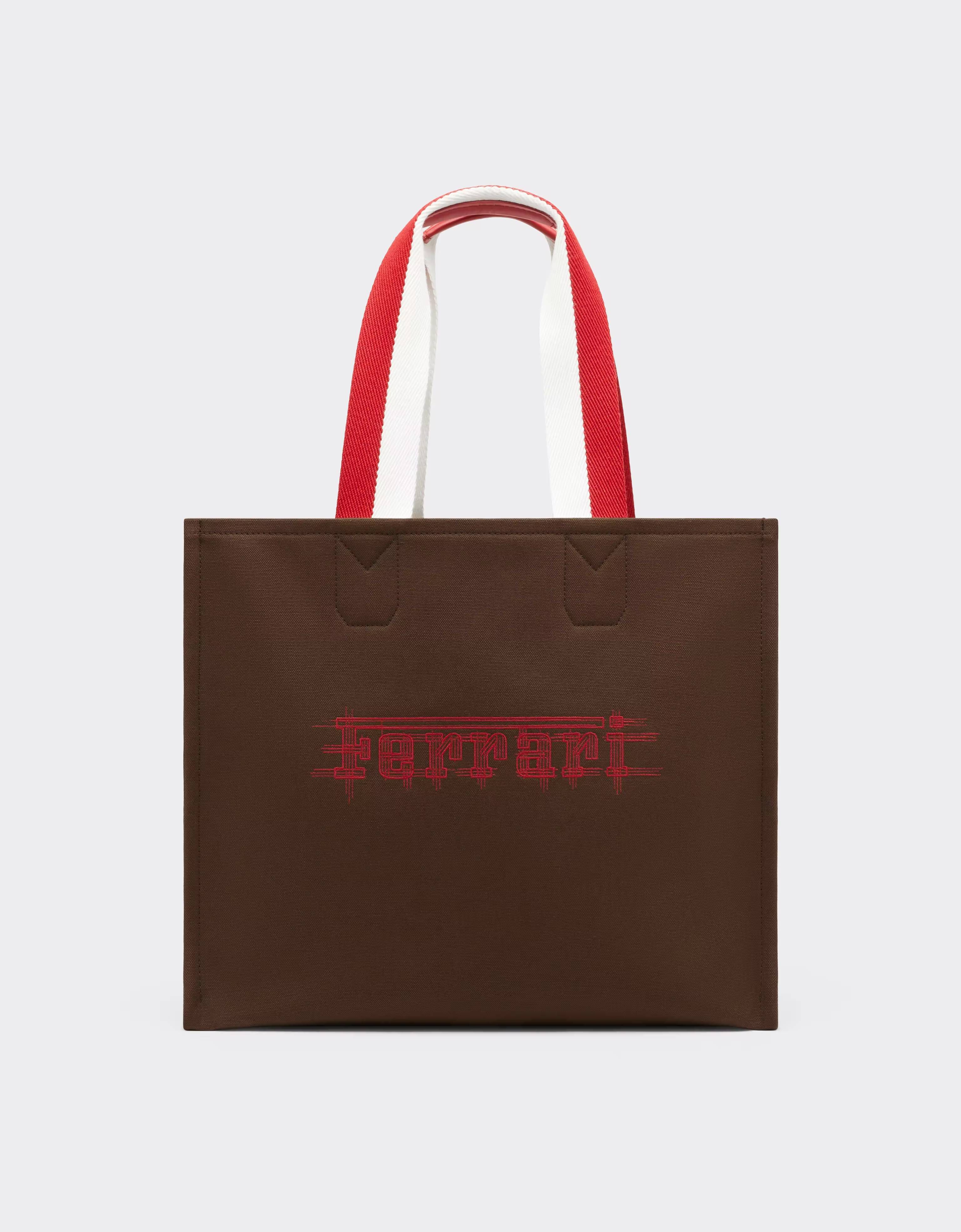 Ferrari Bolso tote Ferrari de lona para el GP de Mónaco 2026 Caffè CBWTO0020YL00008f