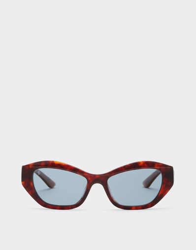 Lunettes de soleil Ferrari en acétate couleur havane rouge avec verres bleus polarisés Ferrari Lunettes de soleil Ferrari en acétate couleur havane rouge avec verres bleus polarisés Red brown LA0L3f