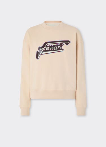 Ferrari Cotton sweatshirt with Ferrari patch Powder Pink 50826f
