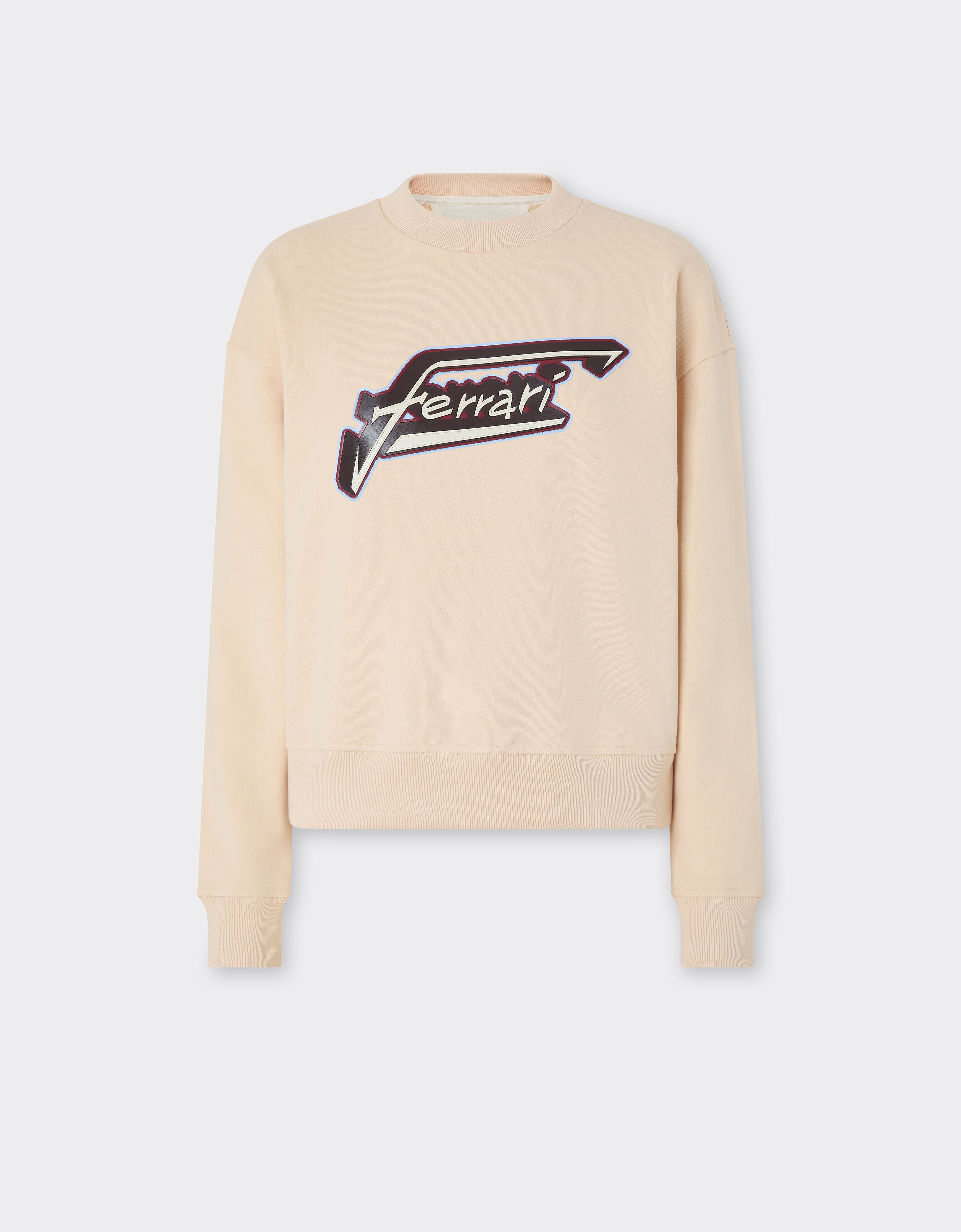 Ferrari Cotton sweatshirt with Ferrari patch Powder Pink 50826f