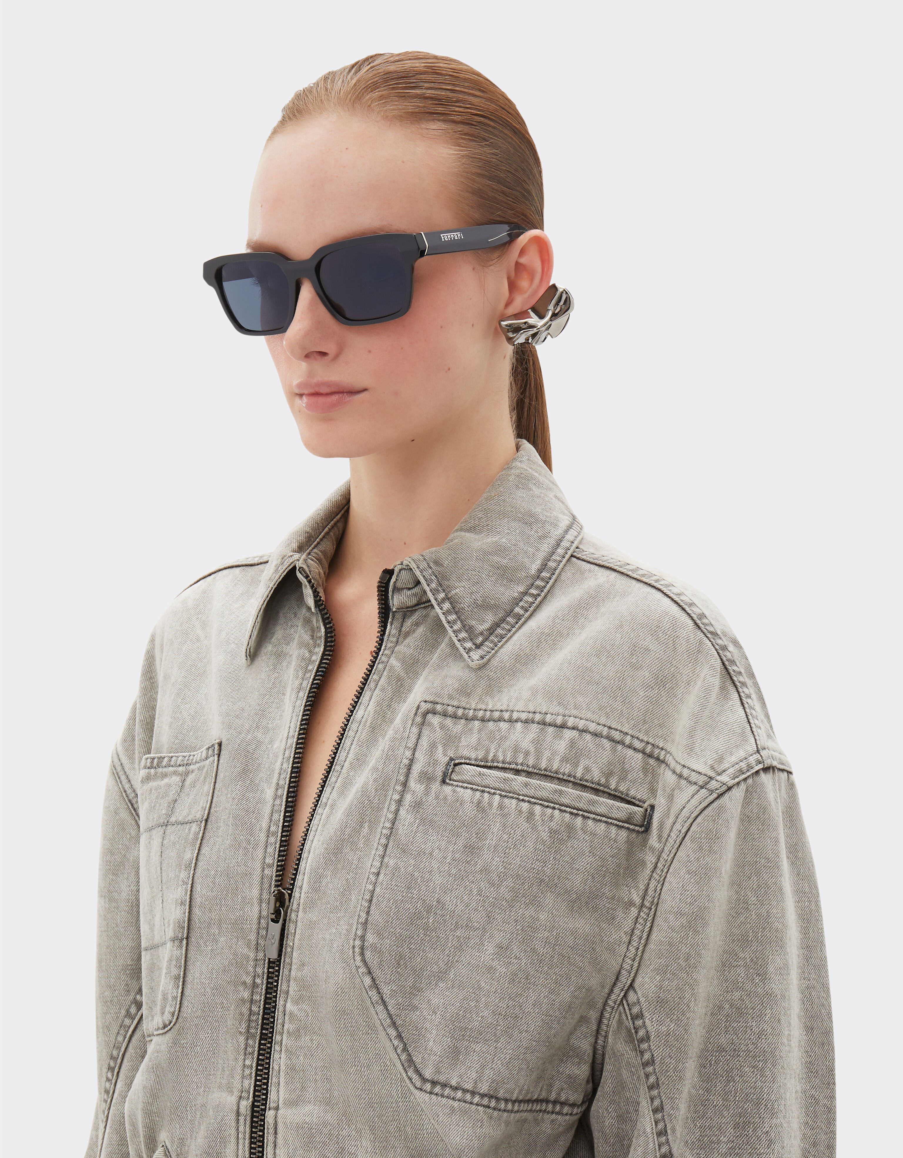 Ferrari Ferrari sunglasses in iridescent grey acetate with grey lens Ingrid F1547f