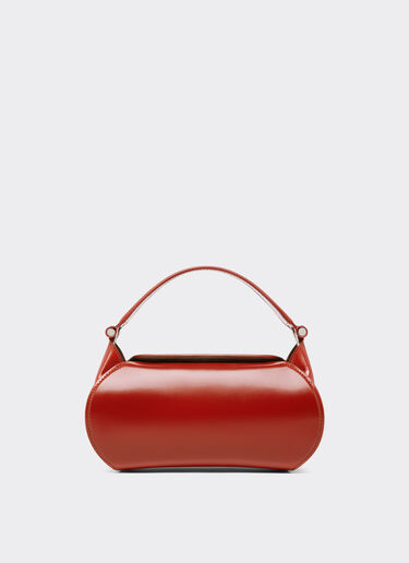 Ferrari Borsa Ferrari Dino con tracolla in pelle lucida Rosso Maison 22665f