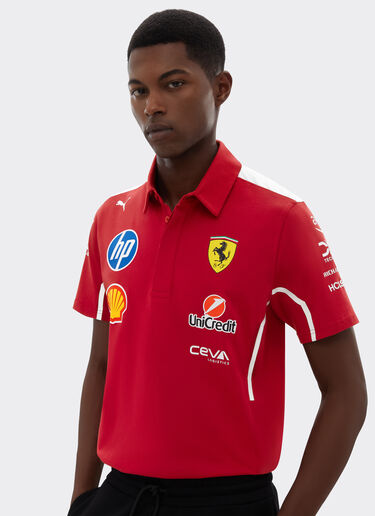 Ferrari Puma for Scuderia Ferrari HP 2025 Team polo shirt Cherry LA01Yf