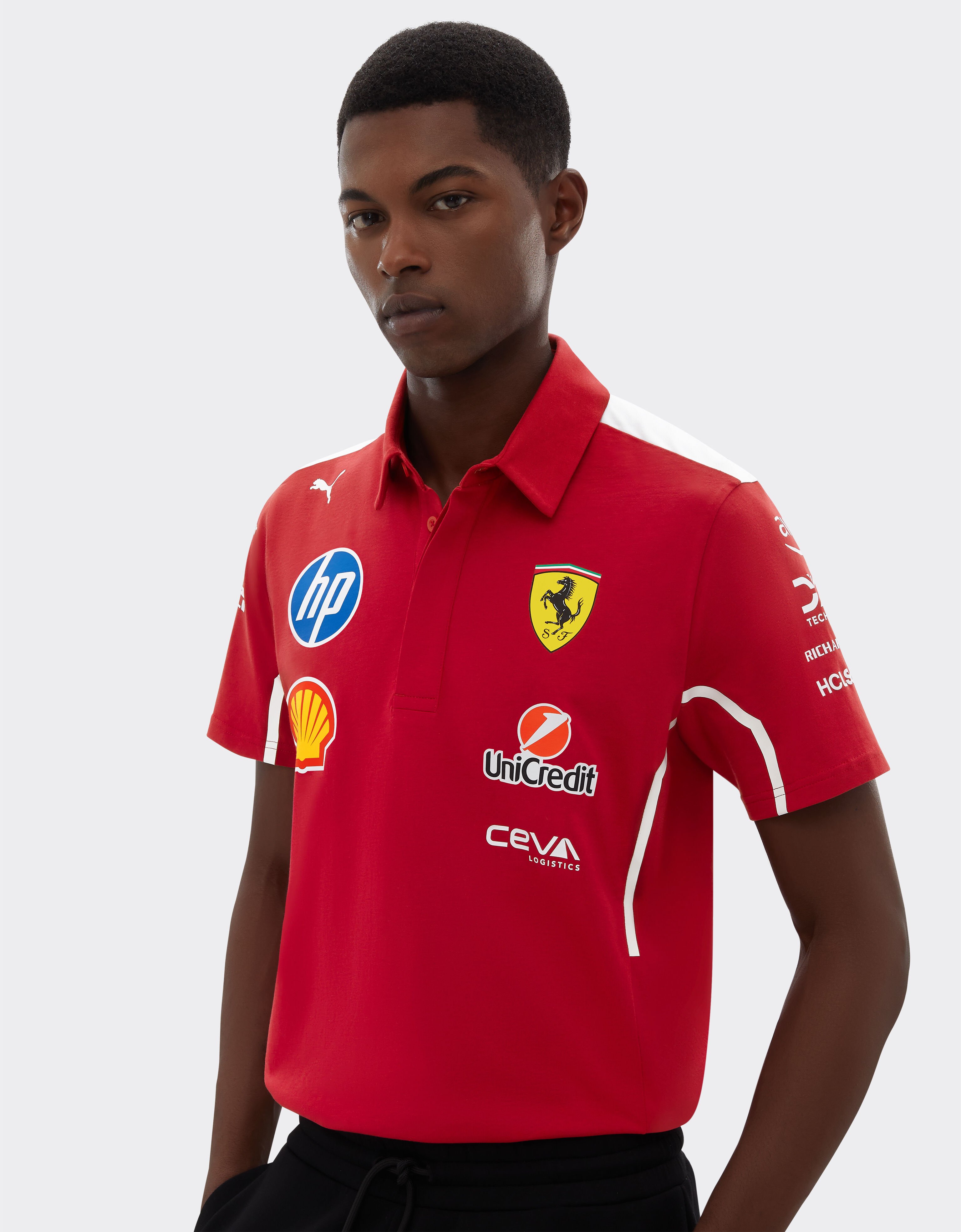 Ferrari Puma for Scuderia Ferrari HP 2025 Team polo shirt Cherry LA01Yf