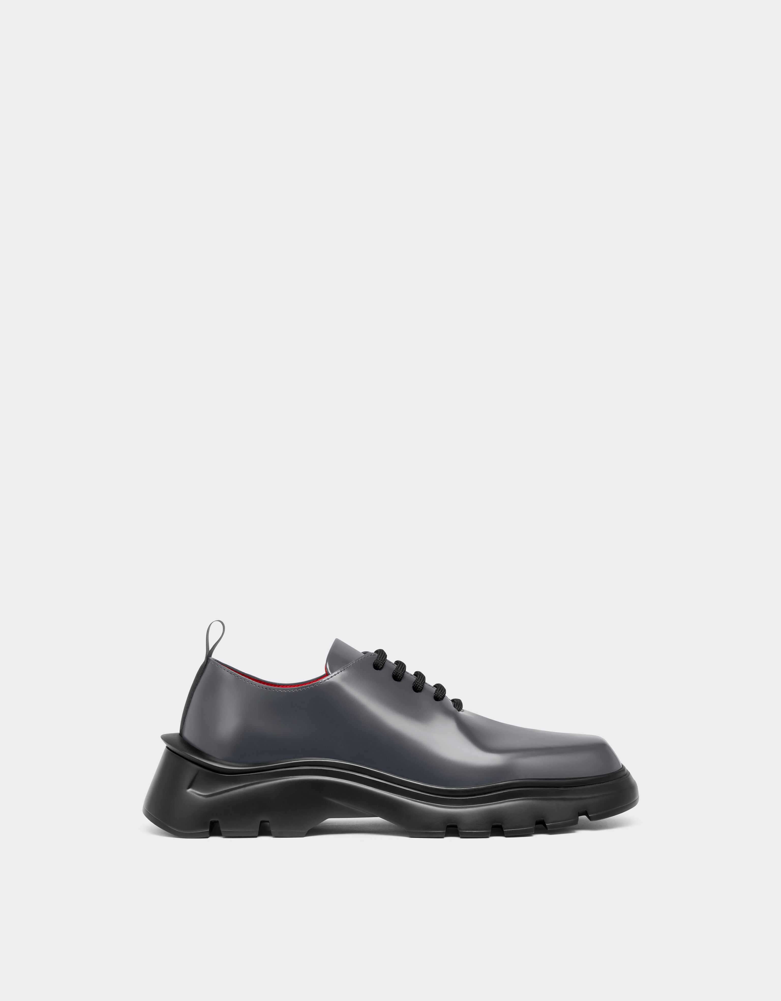 Ferrari Derby shoes in smooth leather Optical White F1113f