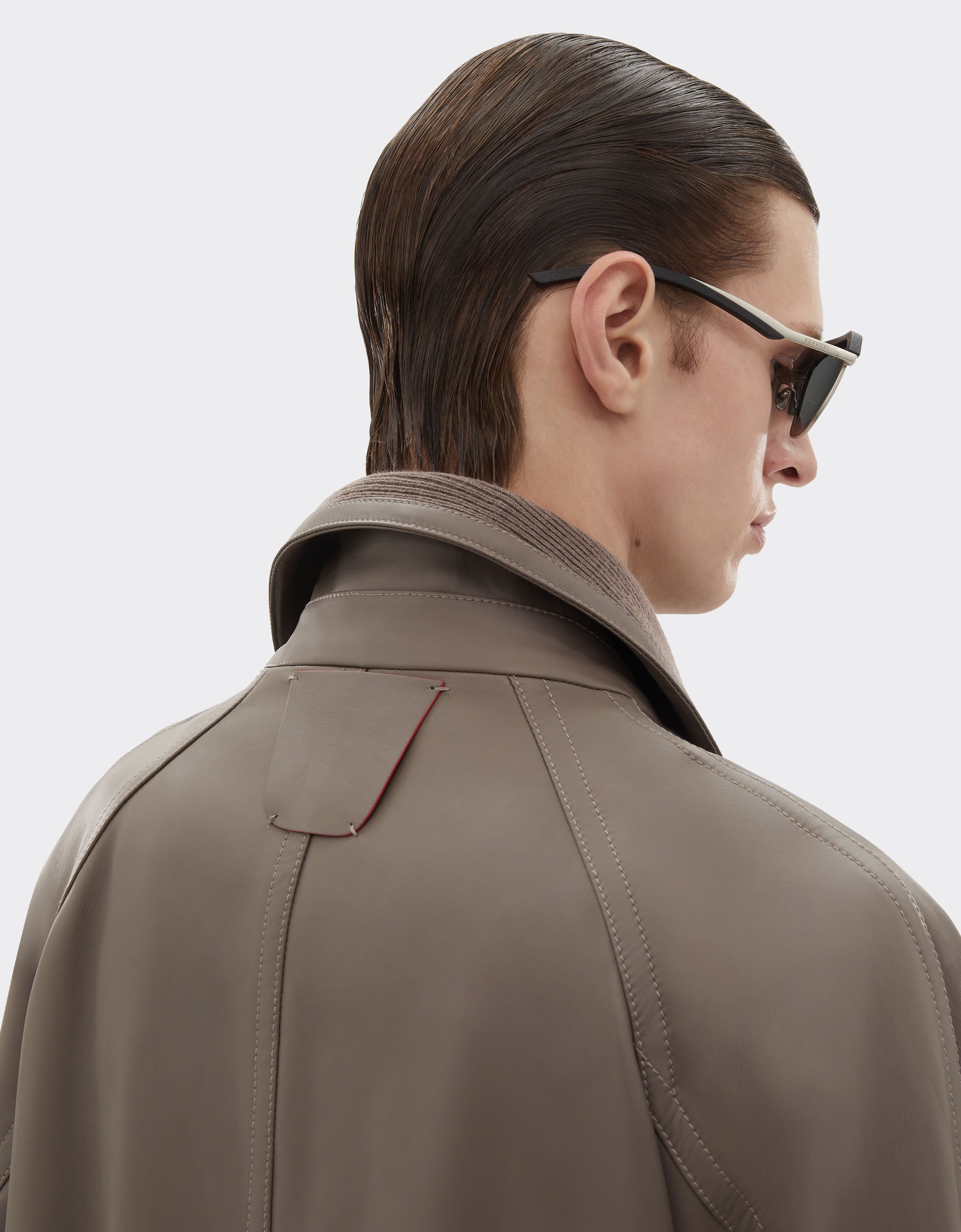 Ferrari Rubberized nappa leather coat Clay 50080f