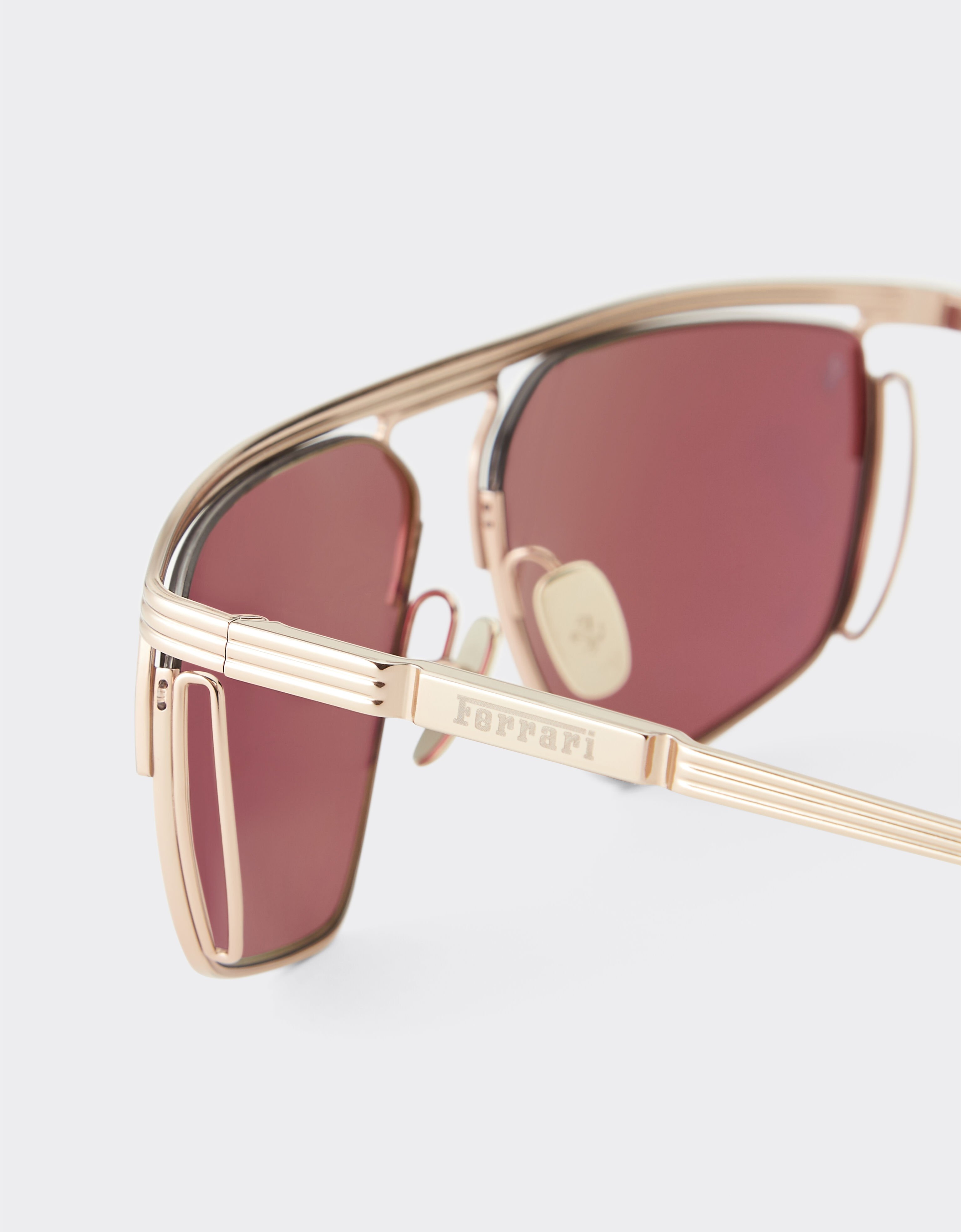 Ferrari Ferrari sunglasses in gold-tone titanium with exclusive Contrast Pro™ lenses Gold F1521f