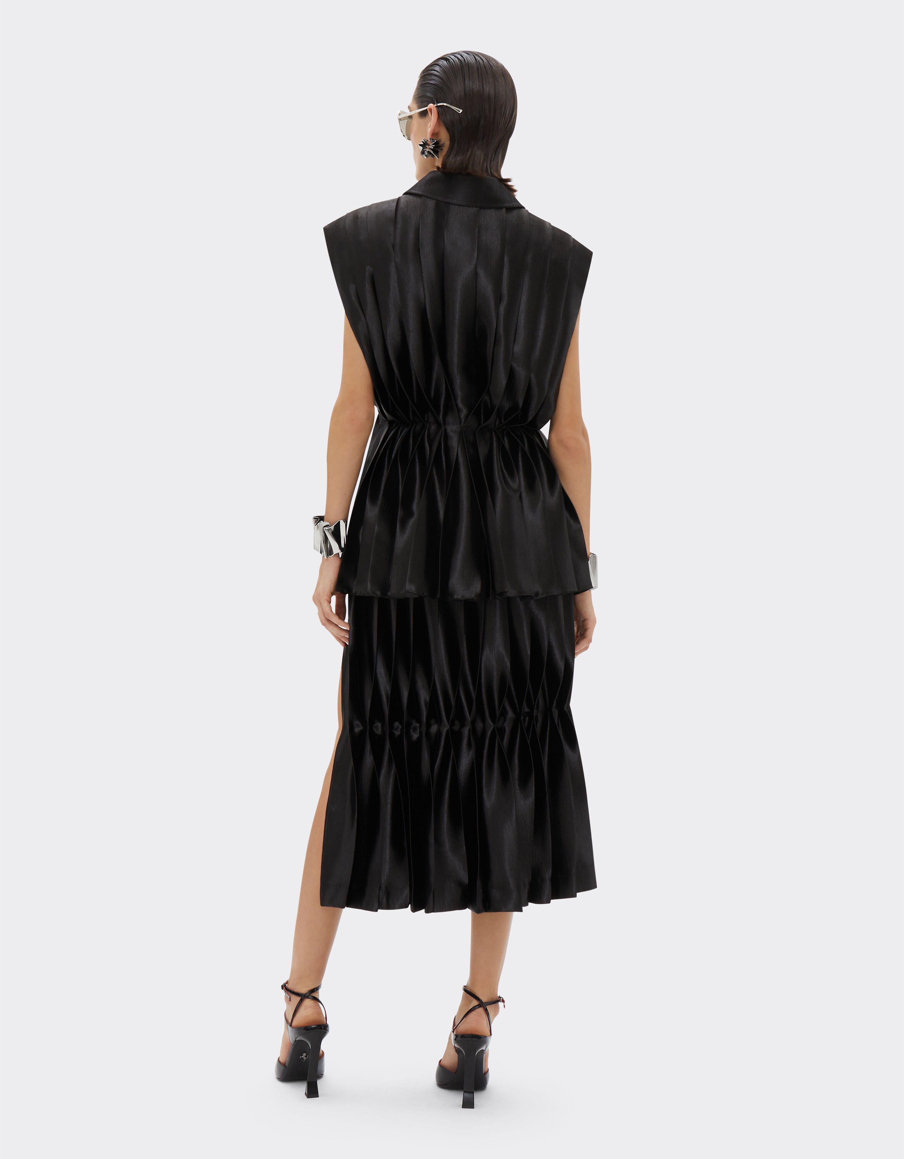 Ferrari Pleated skirt in liquid satin Black 21632f