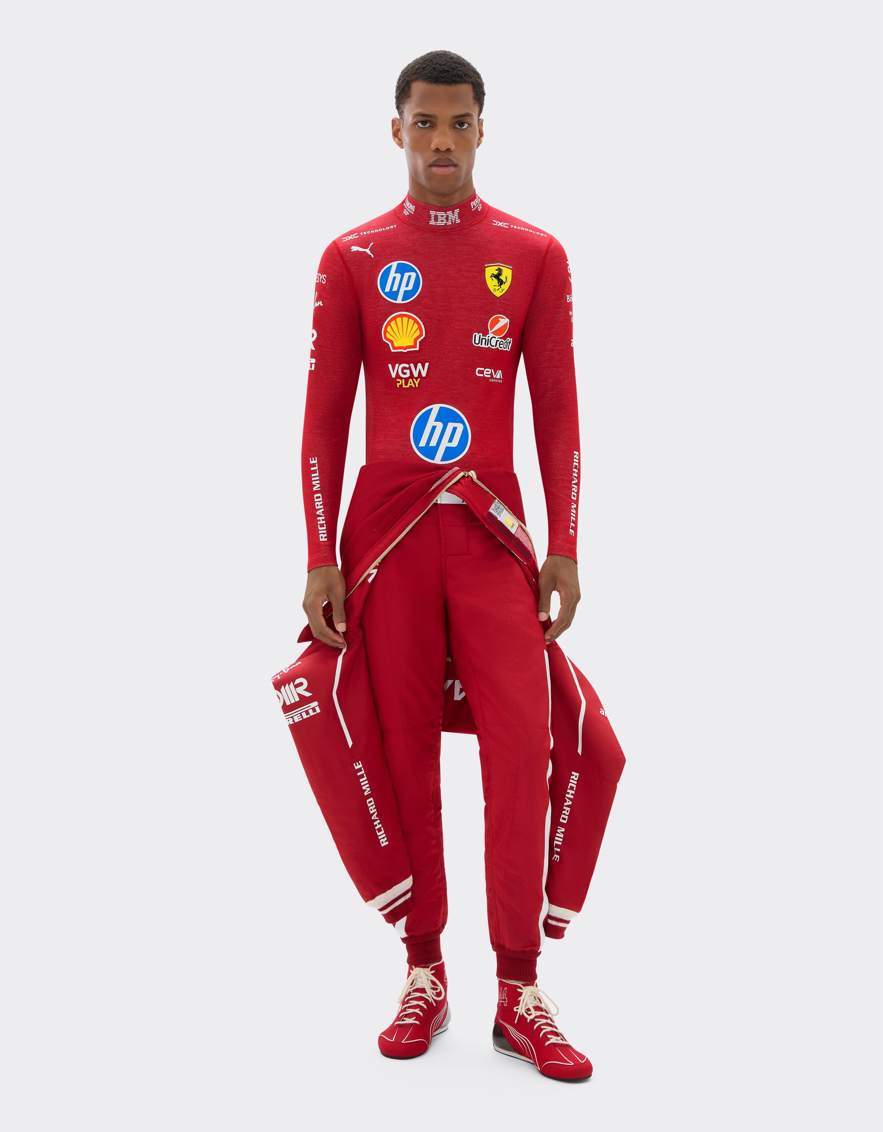 Ferrari Lewis Hamilton Puma racing undersuit for Scuderia Ferrari Red LA08Pf