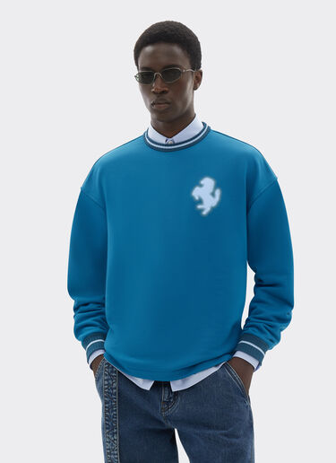 Sweatshirt with embossed Prancing Horse Ferrari Sweatshirt with embossed Prancing Horse Peacock 22484f