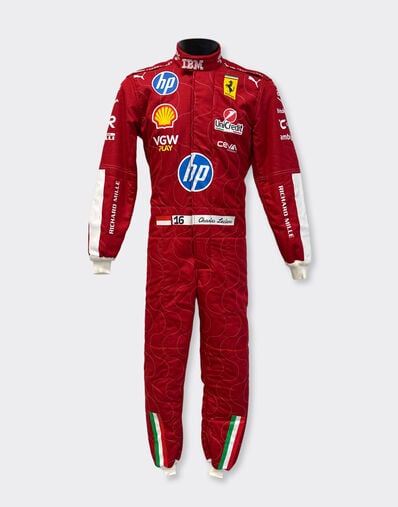 Ferrari Puma for Scuderia Ferrari HP Charles Leclerc Monza 2025 racing suit Red LA0COf