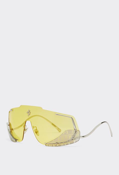 Ferrari Gafas de sol Ferrari con cristales amarillos Plata F1248f