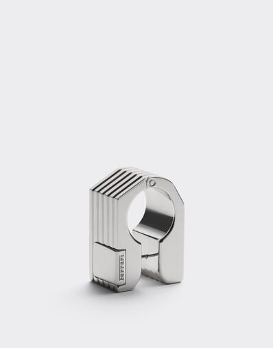 Ferrari Textured metal ring Cromo Lucido 51340f