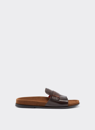 Ferrari Slide loafers in brushed leather Brown 22017f