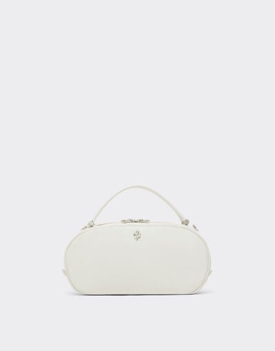 Ferrari Ferrari Dino Mini Bowling Bag Soft in suede and leather Avorio 51175f