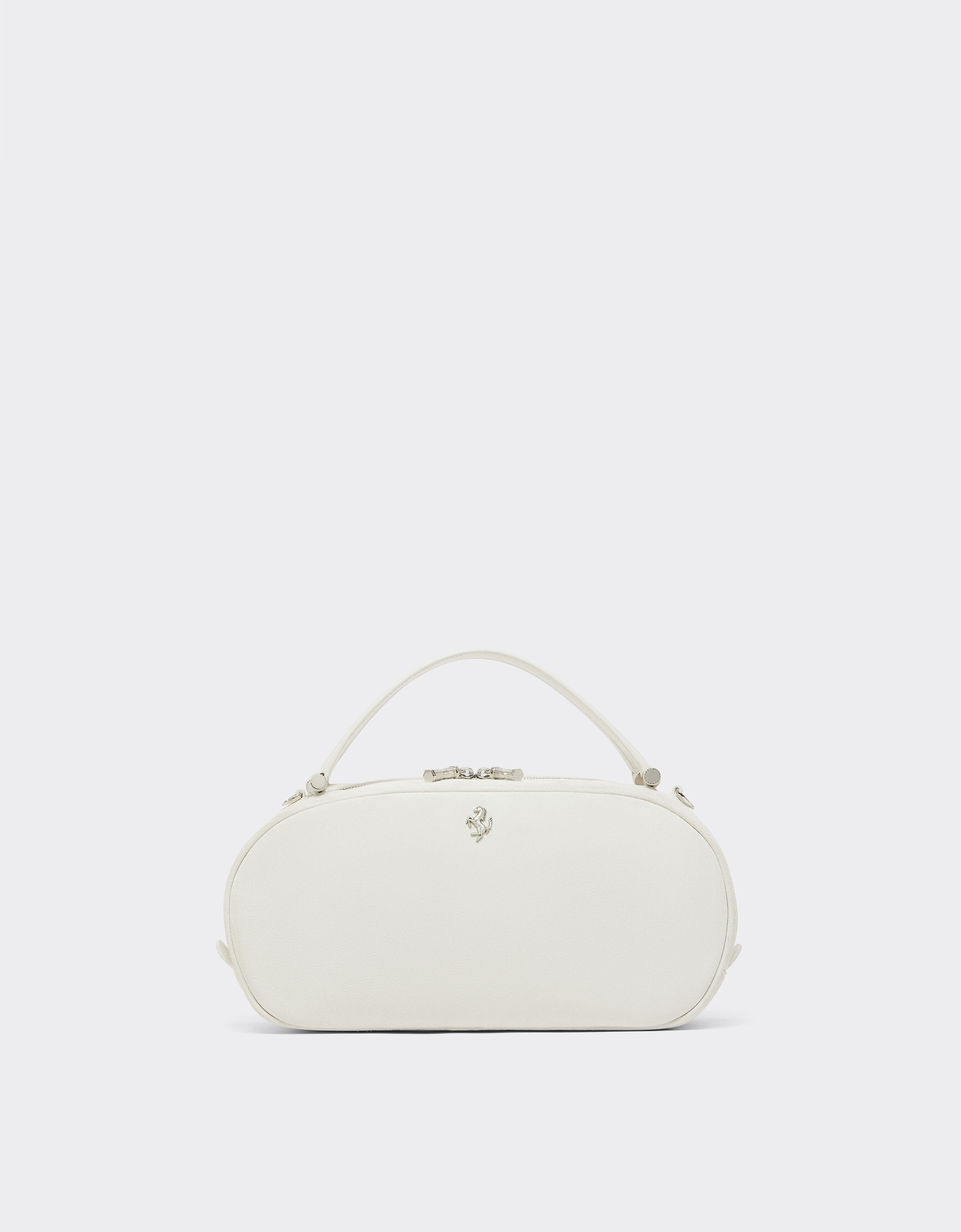 Ferrari Ferrari Dino Mini Bowling Bag Soft in suede and leather Avorio 51175f