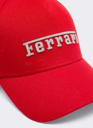 Baseball cap with embroidered Ferrari logo Ferrari Baseball cap with embroidered Ferrari logo Racing red 22825f