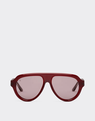 Ferrari Ferrari sunglasses in opal red acetate with gold mirrored violet polarized lenses Dark Red LA0EVf