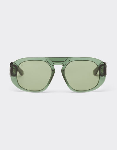 Ferrari Ferrari sunglasses in transparent dark green acetate with green lenses Dark Green LA02Wf