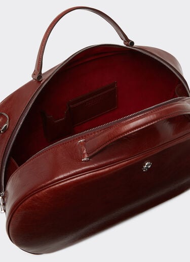 Ferrari The Ferrari Dino Bowling Bag Soft in glossy leather Fired Brick 51326f