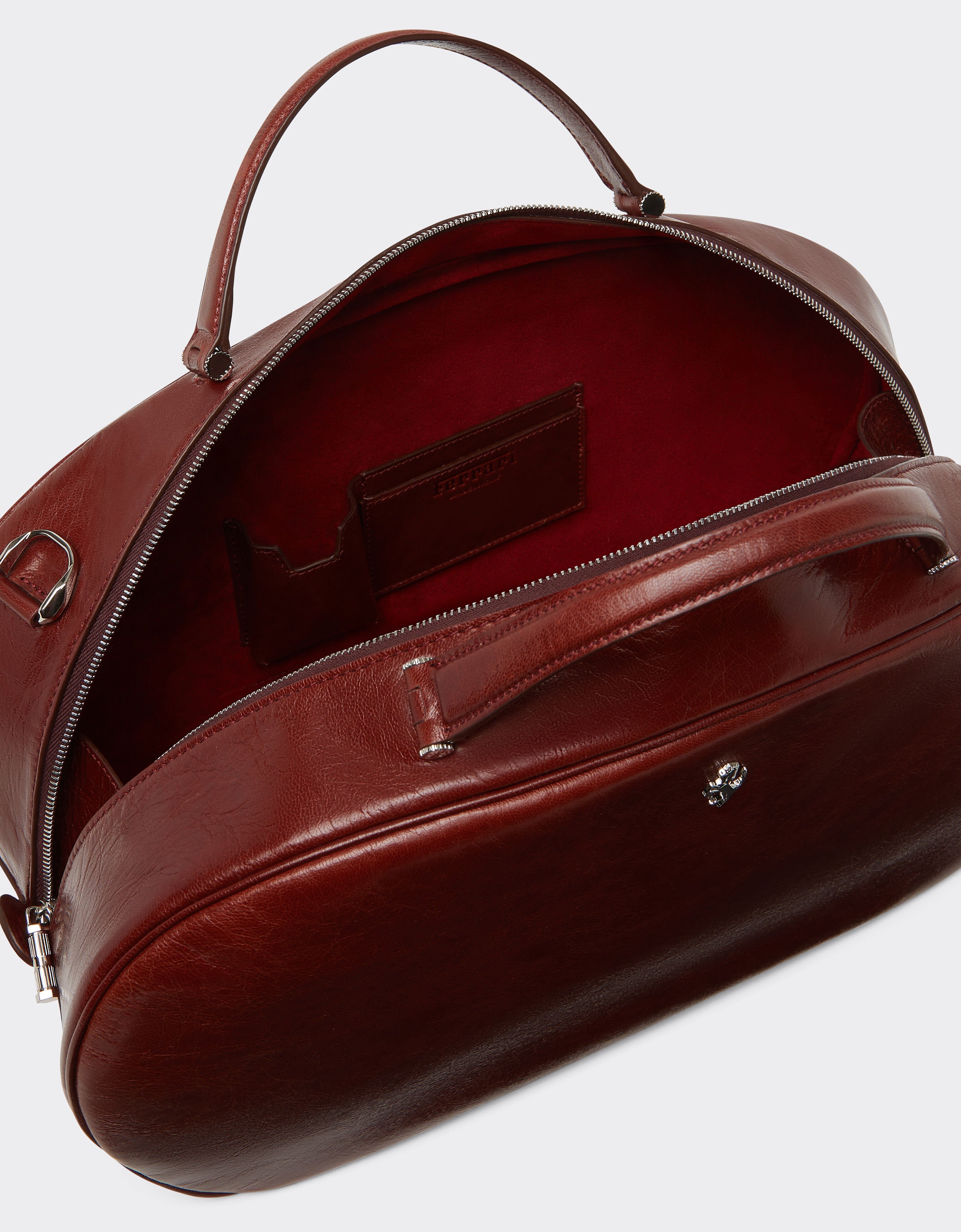 Ferrari The Ferrari Dino Bowling Bag Soft in glossy leather Fired Brick 51326f