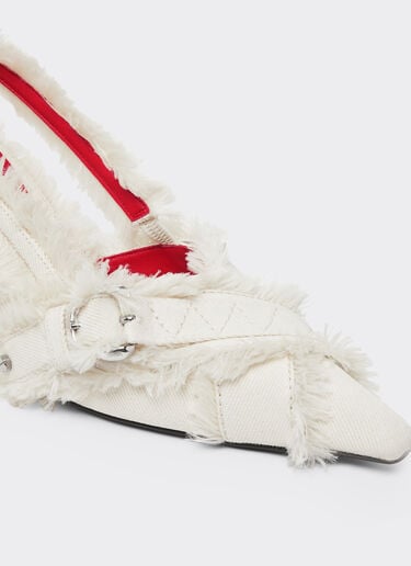 Ferrari Canvas slingback shoe Avorio 50886f