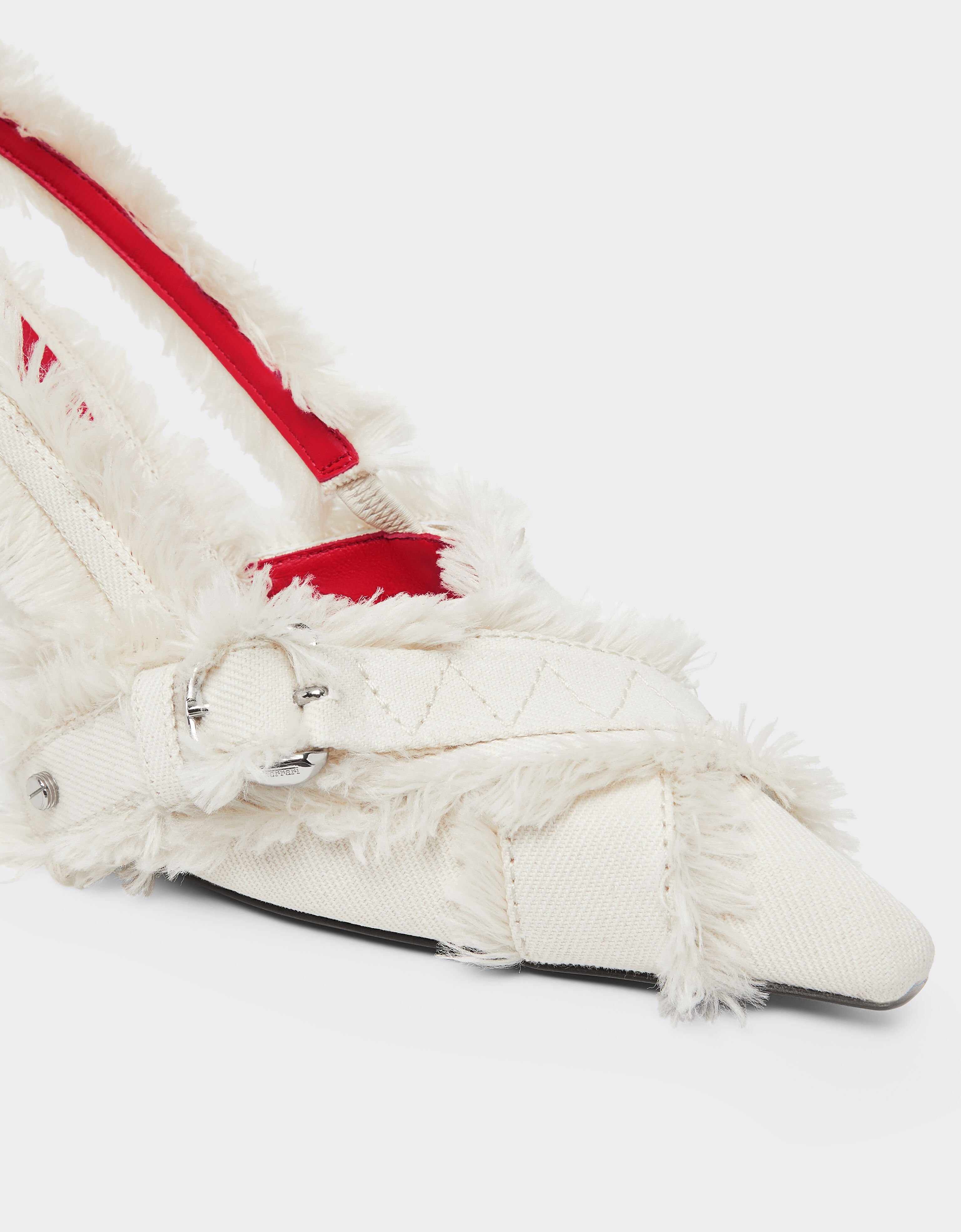 Ferrari Canvas slingback shoe Avorio 50886f