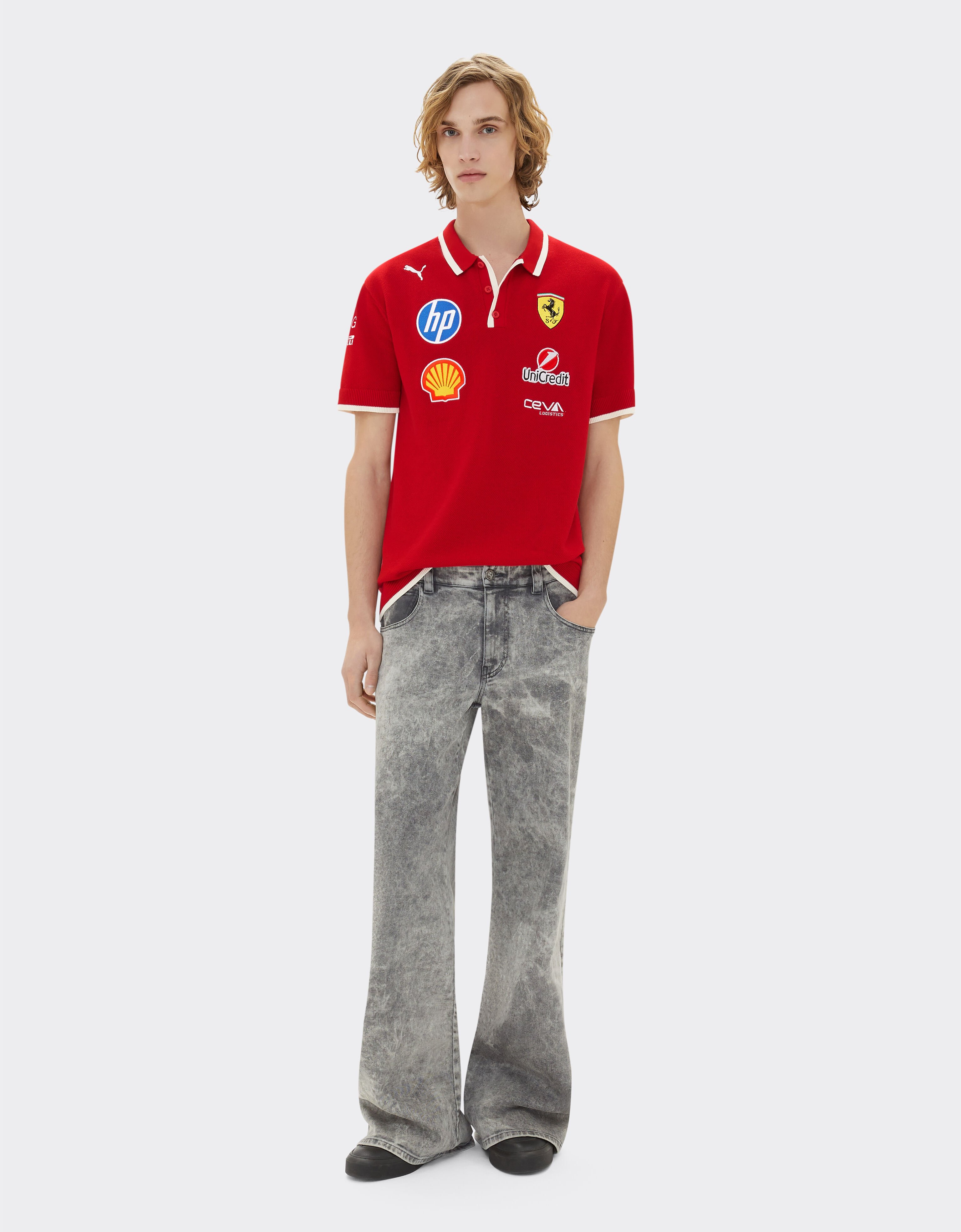 Ferrari Puma for Scuderia Ferrari HP Shanghai Special Edition polo shirt Red LA04Jf
