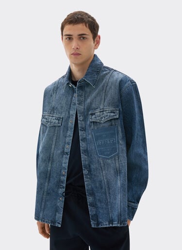 Reconditioned by Ferrari leather overshirt jacket Ferrari Reconditioned by Ferrari leather overshirt jacket Light Denim 50000f