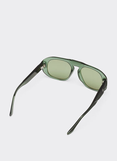 Ferrari Ferrari sunglasses in transparent dark green acetate with green lenses Dark Green LA02Wf