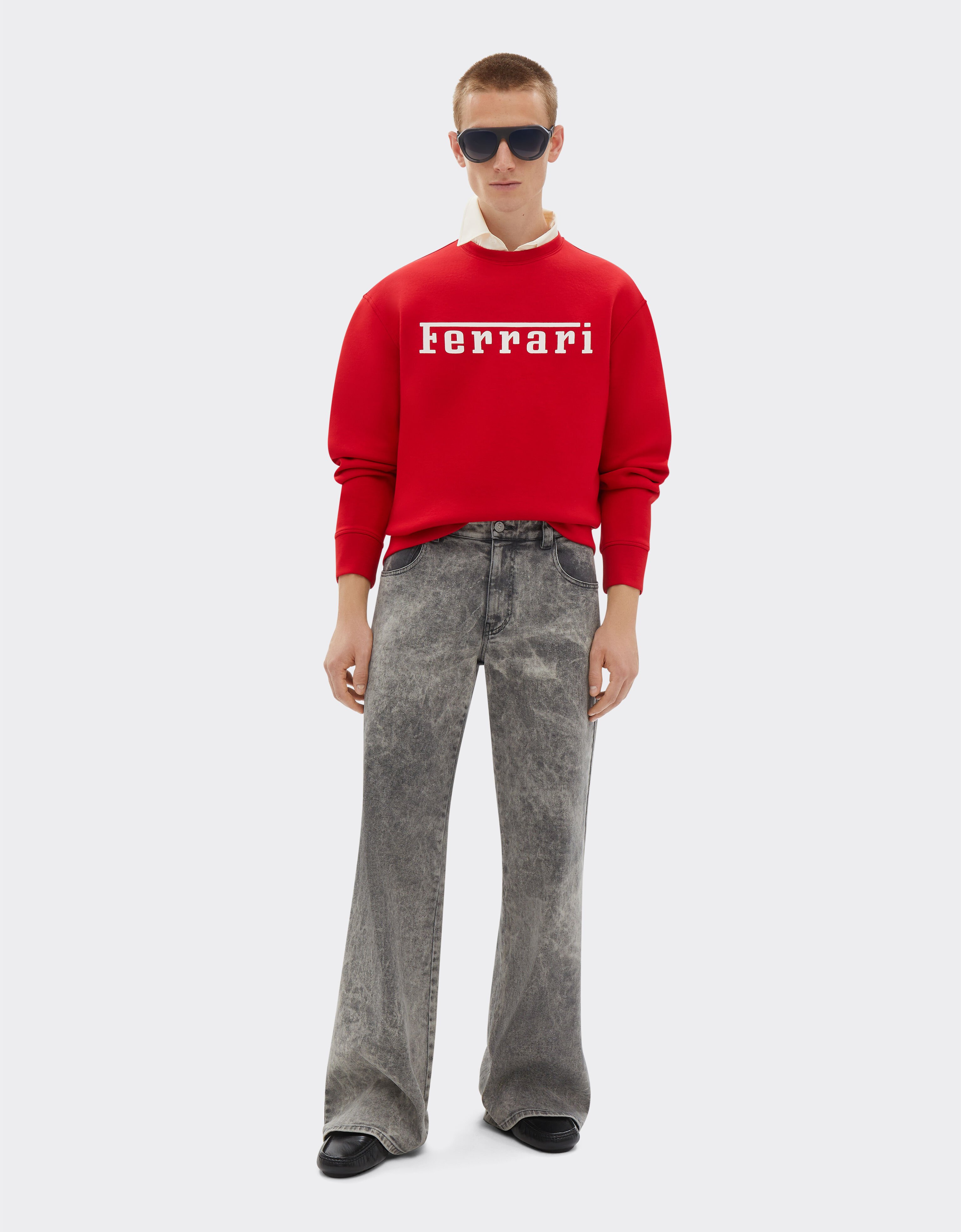 Ferrari Sweatshirt with Ferrari logo print Rosso Corsa 20518f